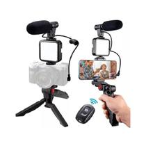 Tripé Suporte de Celular Com Led Kit de Gravação Completo