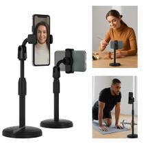 Tripé Suporte para Celular com Base de Mesa Pesada e Rotação 360 LE067