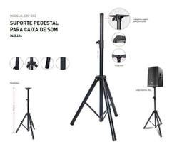 Tripe Suporte Pedestal De Caixa Em Ferro Mxt Cxp-202 Preto