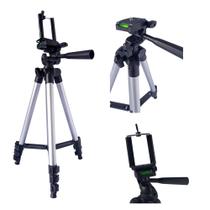Tripé Telescópico Profissional P/Câmera/Celular Nivelador Tripod 3110