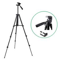 Tripé Tripod Telescópico Multifuncional Para Câmera E Celular 1.3 Metros Para Youtubers LEY3120B