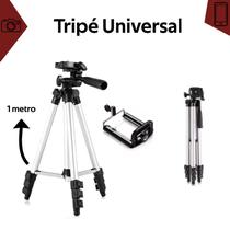 Tripé Universal 3x Câmera e Celular Selfie Ajuste 1m - 3110