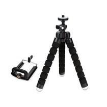 Tripé Universal para Celular Flexível Preto e Ajustável Tomate