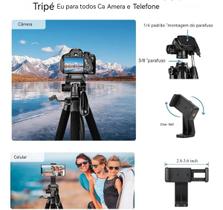 Tripé Vedo Profissional para Câmera DSLR e Celular Ajustável, Leve e Resistente para Fotografia e Vídeo