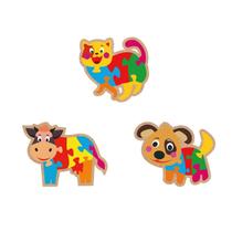 Tripla Diversão: Quebra-Cabeças Animais Mdf Para Crianças Tripla Diversão: Quebra-Cabeças Animais Mdf Para Crianças