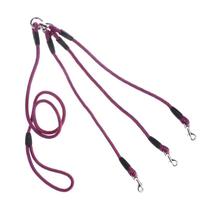 Triple Dogs Leash Coupler lead com alça macia de nylon para andar 3 cães fora - Azul