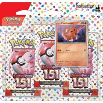 Triple Pack Pokémon 151 - Charmander - Pokémon TCG - Copag