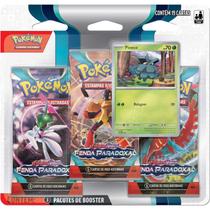 Triple Pack Pokemon Escarlate E Violeta 4 Fenda Paradoxal - Copag