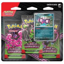 Triple Pack Pokémon Escarlate e Violeta Fábulas Nebulosas Pecharunt Copag Cards Cartas
