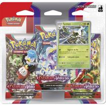 Triple Pack Pokémon Escarlate e Violeta - Spidops - Pokémon TCG - Copag