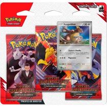 Triple pack pokémon kangaskhan ev10 rivais predestinados copag 19 cartas