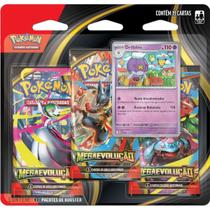 Triple pack pokémon megaevolução 1 drifblim copag 19 cartas