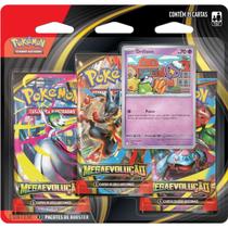 Triple pack pokémon megaevolução 1 drifloon copag 19 cartas