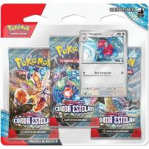 Triple pack pokémon porygon2 ev7 coroa estelar copag 19 cartas