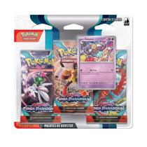 Triple pack pokémon sinistea escarlate e violeta 4 fenda paradoxal - 19 cartas copag