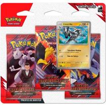 Triple pack pokémon zebstrika ev10 rivais predestinados copag 19 cartas