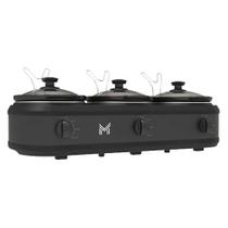 Triplo Buffet Black Glass Rechaud Elétrico Preto - 127V