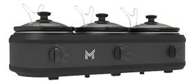 Triplo Buffet Para Aquecer Alimentos Black Glass 127v