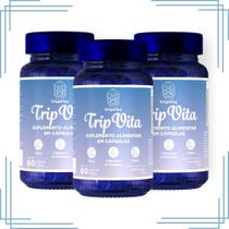 TripVita Suplemento Alimentar 500mg em Cápsulas de Triptofano + Fórmula Completa