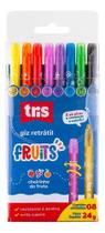 Tris Giz De Cera Retrátil Fruits 8 Cores