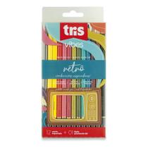 Tris Lápis De Cor 12 Cores Vibes Tons Retrô + 1 Lápis 6b Tris Lápis De Cor 12 Cores Vibes Tons Retrô + 1 Lápis 6b