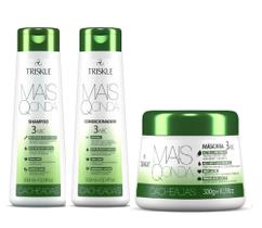 Triskle Kit Cacheadas Combo Especial Mais Q Onda 300 ml (Shampoo, Condicionador, Máscara 300g)