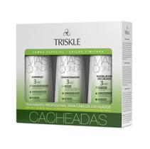 Triskle Kit Cacheadas Combo Especial Mais Q Onda 300 ml (Shampoo, Condicionador, Modelador)