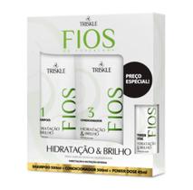 Triskle Kit Hidratação e Brilho Fios de Porcelana 500 ml (Shampoo, Condicionador) + Power Dose 45ml