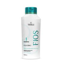 Triskle Shampoo Fios de Porcelana 500ml Equilíbrio raiz oleosa pontas secas