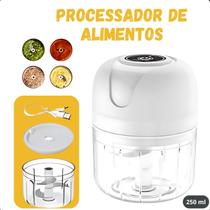 Triturador Compacto Elétrico para Alho com USB, Potente e Rápido