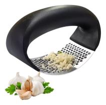 Triturador de Alho Manual Inox - Amassador e Expremedor para Cozinha