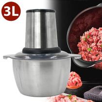 Triturador De Alimentos Carne e Legumes Elétrico 3L Aço Inox - Mulheres Triturador De Alimentos Carne e Legumes Elétrico 3L Aço Inox - Mulheres