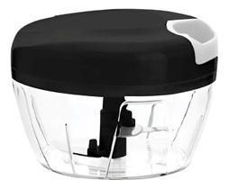 Triturador de Alimentos Manual 500ml 3 Lâminas Inox Processador de Alho Cebola Legumes Prático Cozinha