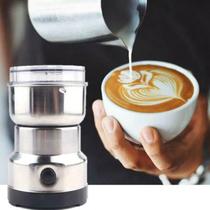 Triturador de Café Elétrico Moedor Grãos Capuccino Temperos De Cozinha Lamina De Aço