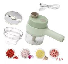 Triturador De Legumes Elétrico Multifuncional 3 Em 1 Cozinha Cor Verde 110v/220v