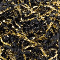 Triturador de papel enrugado de 1 kg preto e dourado Wowxyz