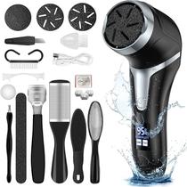 Triturador de pés elétrico USB, removedor de calos com LCD e 10 unidades Triturador de pés elétrico USB, removedor de calos com LCD e 10 unidades