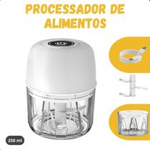Triturador Elétrico para Alho, Compacto e Potente com USB e Bivolt
