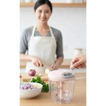 Triturador Manual 5 Lâminas Aço Inox 900ml