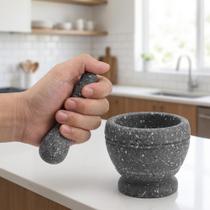 Triturador Manual Condimentos Especiarias Plástico Estilo Granito Amassa Alho Prático Interior Firme Triturador Manual Condimentos Especiarias Plástico Estilo Granito Amassa Alho Prático Interior Firme