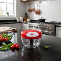 Triturador Moedor Manual De Alimentos 500ml Lâminas Afiadas picador de alimentos, picador de legumes