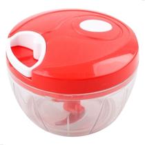 Triturador Processador de Temperos Manual Acrílico Transparente com Lâminas de Alumínio Resistentes