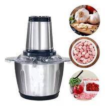 Triturador Processador Elétrico De Alimentos Moedor Carne e Leguminosas Alho Elétrico 3L 110V Inox