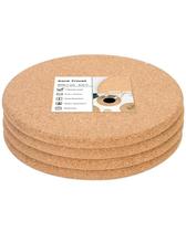 Trivet de cortiça KITLAB de 20,3 cm resistente ao calor para pratos quentes, pacote com 4