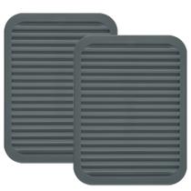 Trivets de silicone Smithcraft Grey, resistente ao calor, conjunto de 2