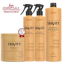 Trivitt - 02 Und. Fluído para Escova + Hidratação Intensiva 500g + Shampoo 1L