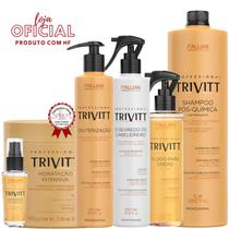 Trivitt: Cauterização, Fluído para Ondas 200ml, Hidratação 500g, O Segredo, Reparador e Shampoo 1L Trivitt: Cauterização, Fluído para Ondas 200ml, Hidratação 500g, O Segredo, Reparador e Shampoo 1L
