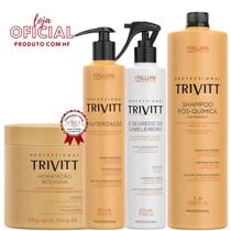 Trivitt - Cauterização + Hidratação 500g + Segredo Do Cabeleireiro + Shampoo 1L