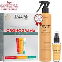 Trivitt - Cronograma Capilar + Fluido Escova + Reparador de Pontas