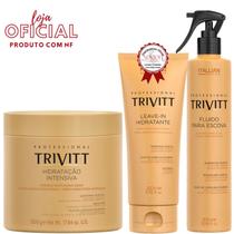 Trivitt: Fluído para Escova 300ml, Hidratação Intensiva 500g e Leave-In Hidratante 200ml Trivitt: Fluído para Escova 300ml, Hidratação Intensiva 500g e Leave-In Hidratante 200ml